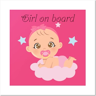 Girl on board Posters and Art